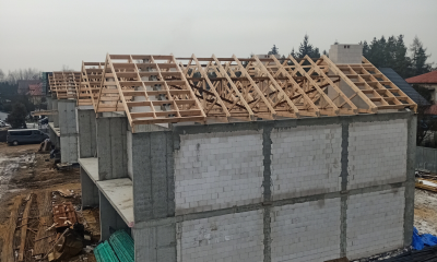 Wiązary dachowe na osiedle domów w Niepołomicach